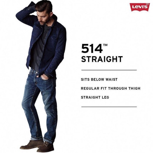 Levi's Other - Levi’s 514 Straight Leg Dark Distressed Jeans New
